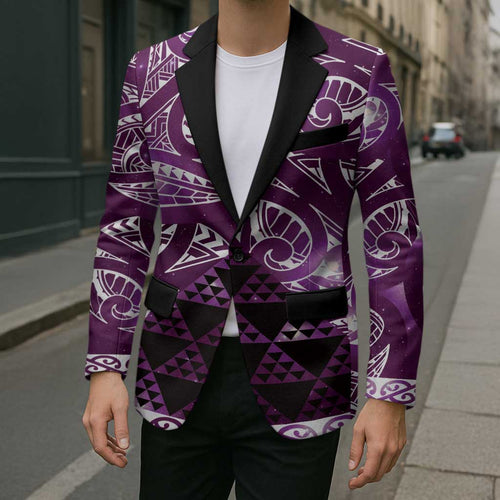 Matariki New Zealand Blazer NZ Niho Taniwha Maori New Year Purple Galaxy