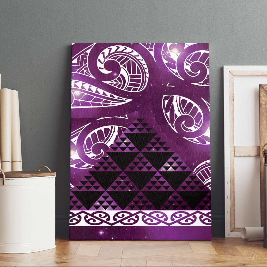 Matariki New Zealand Canvas Wall Art NZ Niho Taniwha Maori New Year Purple Galaxy
