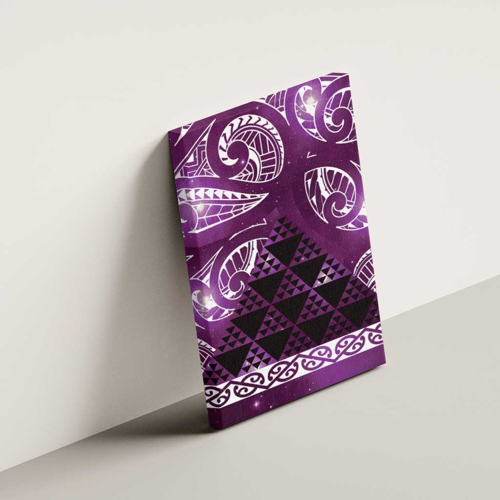 Matariki New Zealand Canvas Wall Art NZ Niho Taniwha Maori New Year Purple Galaxy