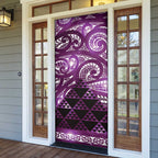 Matariki New Zealand Door Cover NZ Niho Taniwha Maori New Year Purple Galaxy