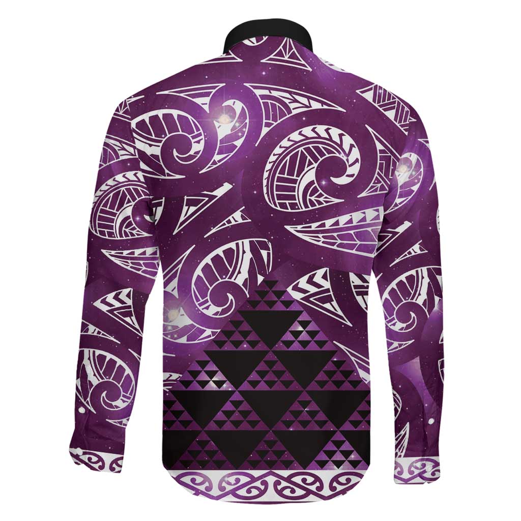 Matariki New Zealand Family Matching Mermaid Dress and Hawaiian Shirt NZ Niho Taniwha Maori New Year Purple Galaxy
