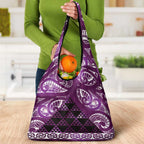 Matariki New Zealand Grocery Bag NZ Niho Taniwha Maori New Year Purple Galaxy