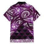 Matariki New Zealand Hawaiian Shirt NZ Niho Taniwha Maori New Year Purple Galaxy