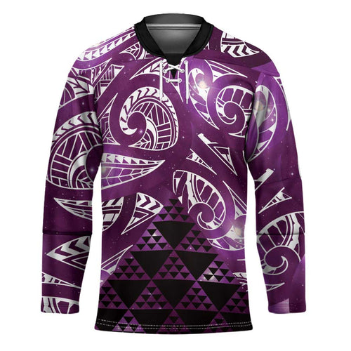Matariki New Zealand Hockey Jersey NZ Niho Taniwha Maori New Year Purple Galaxy