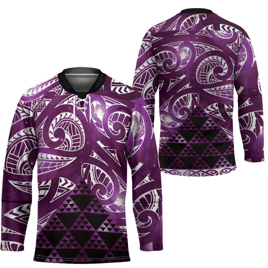 Matariki New Zealand Hockey Jersey NZ Niho Taniwha Maori New Year Purple Galaxy