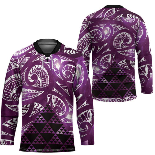 Matariki New Zealand Hockey Jersey NZ Niho Taniwha Maori New Year Purple Galaxy