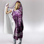 Matariki New Zealand Hooded Blanket NZ Niho Taniwha Maori New Year Purple Galaxy