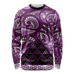 Matariki New Zealand Long Sleeve Shirt NZ Niho Taniwha Maori New Year Purple Galaxy