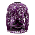 Matariki New Zealand Long Sleeve Shirt NZ Niho Taniwha Maori New Year Purple Galaxy