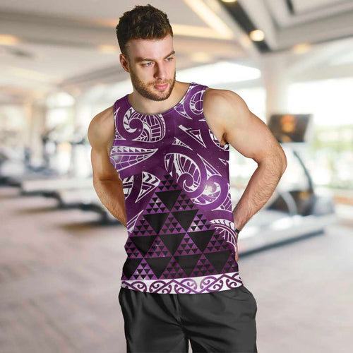 Matariki New Zealand Men Tank Top NZ Niho Taniwha Maori New Year Purple Galaxy