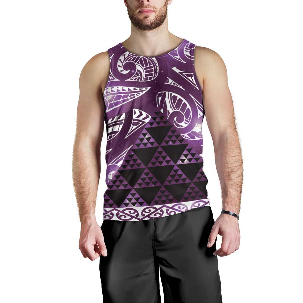 Matariki New Zealand Men Tank Top NZ Niho Taniwha Maori New Year Purple Galaxy