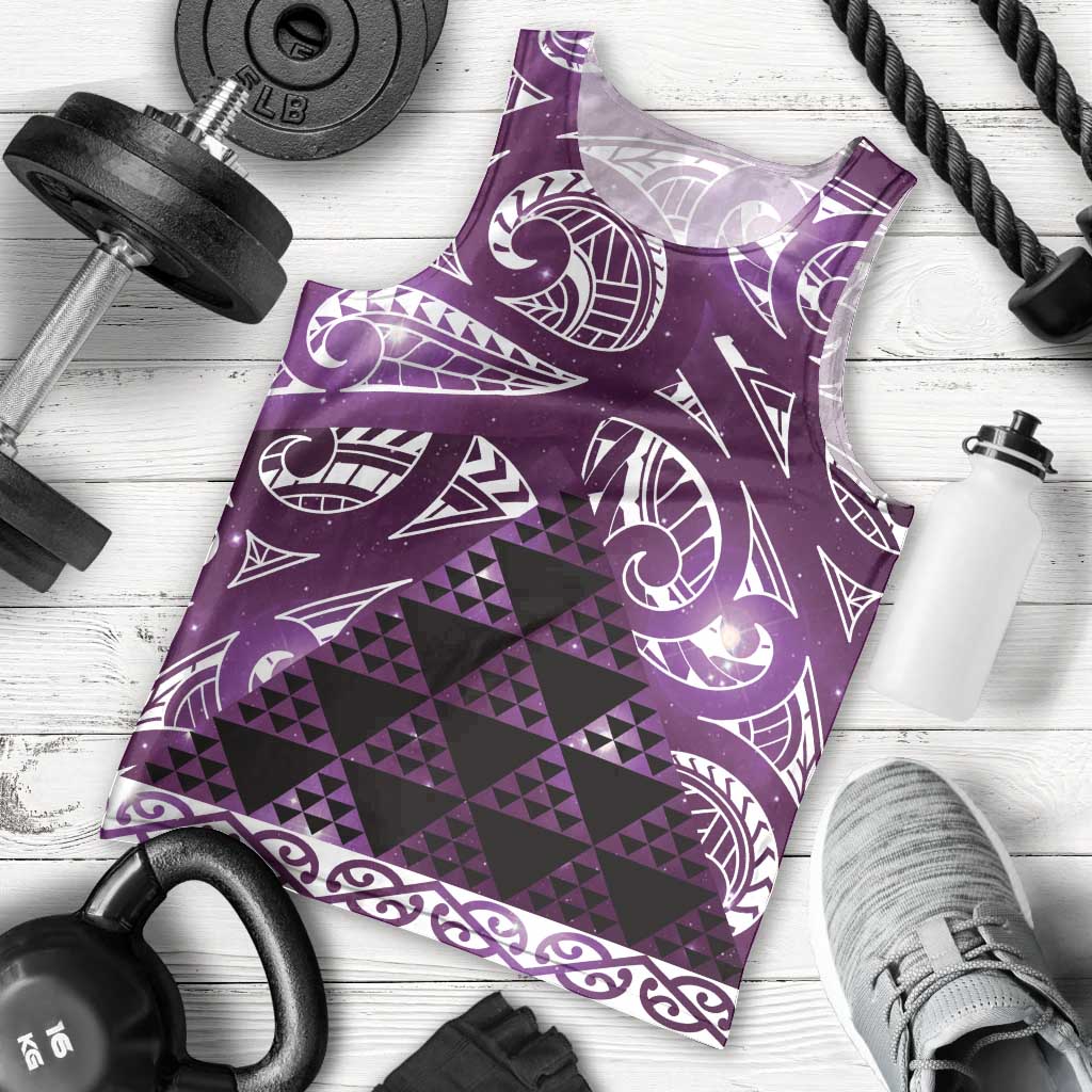 Matariki New Zealand Men Tank Top NZ Niho Taniwha Maori New Year Purple Galaxy