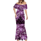 Matariki New Zealand Mermaid Dress NZ Niho Taniwha Maori New Year Purple Galaxy