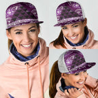 Matariki New Zealand Mesh Trucker Cap NZ Niho Taniwha Maori New Year Purple Galaxy