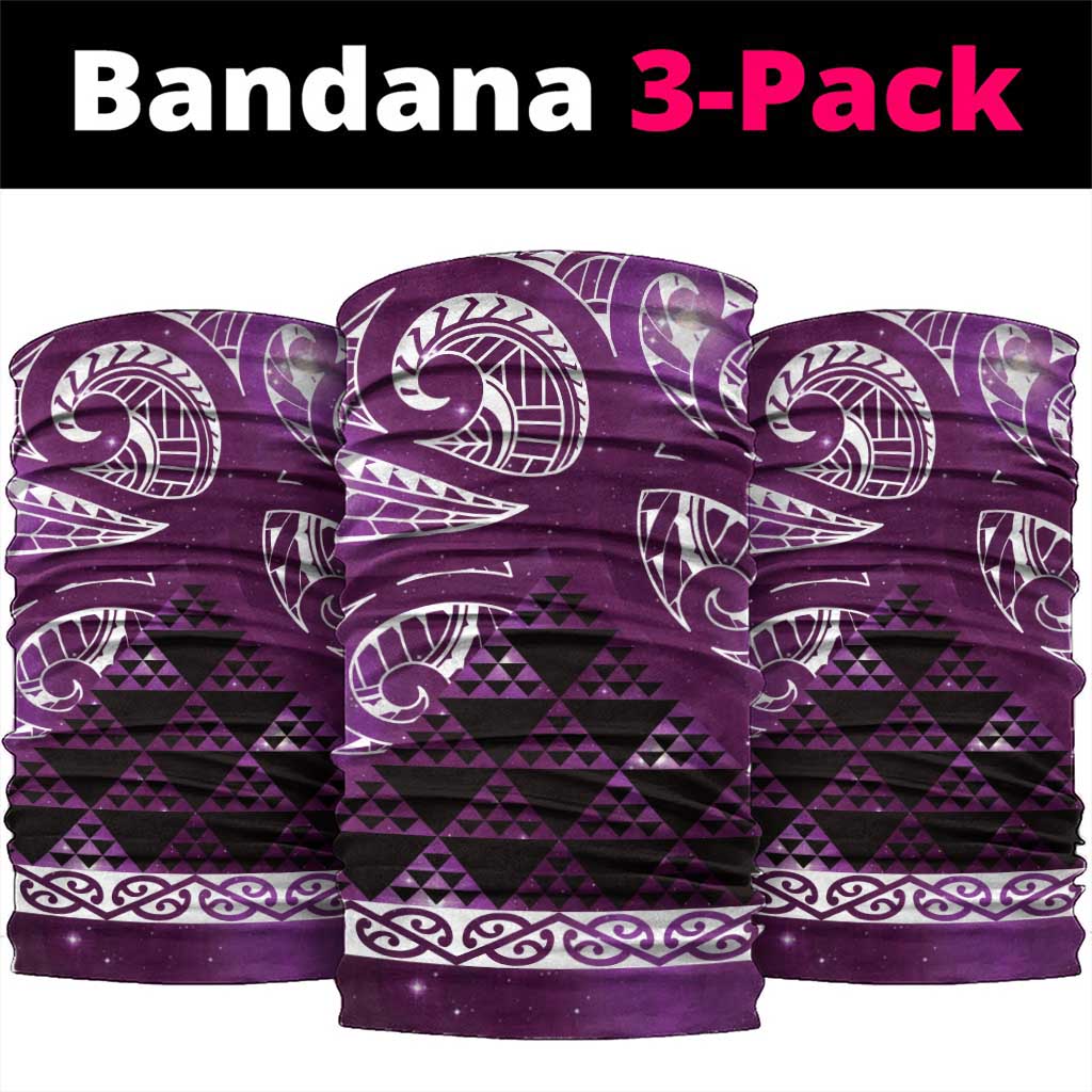 Matariki New Zealand Neck Gaiter NZ Niho Taniwha Maori New Year Purple Galaxy