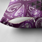 Matariki New Zealand Pillow Cover NZ Niho Taniwha Maori New Year Purple Galaxy