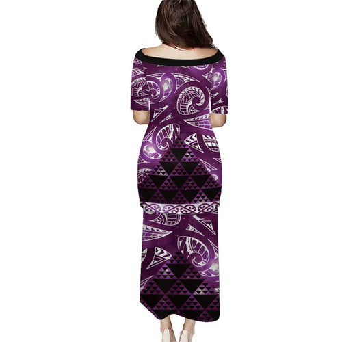 Matariki New Zealand Puletasi NZ Niho Taniwha Maori New Year Purple Galaxy