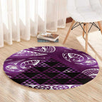 Matariki New Zealand Round Carpet NZ Niho Taniwha Maori New Year Purple Galaxy