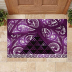 Matariki New Zealand Rubber Doormat NZ Niho Taniwha Maori New Year Purple Galaxy