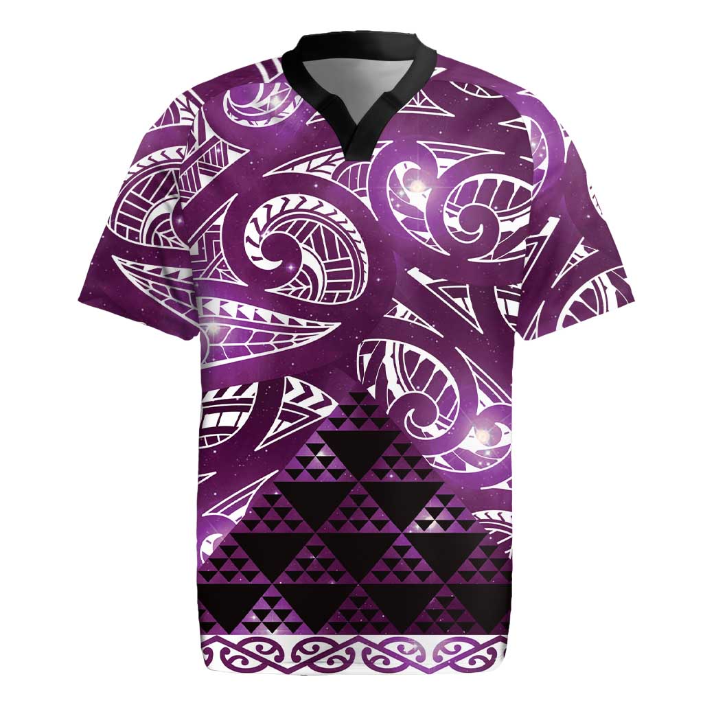 Matariki New Zealand Rugby Jersey NZ Niho Taniwha Maori New Year Purple Galaxy