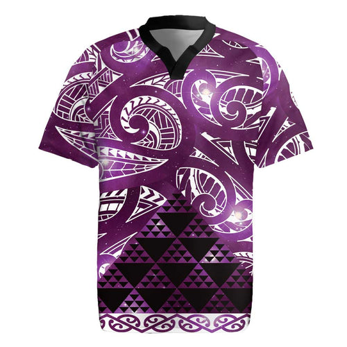 Matariki New Zealand Rugby Jersey NZ Niho Taniwha Maori New Year Purple Galaxy