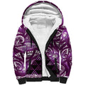 Matariki New Zealand Sherpa Hoodie NZ Niho Taniwha Maori New Year Purple Galaxy