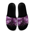 Matariki New Zealand Slide Sandals NZ Niho Taniwha Maori New Year Purple Galaxy