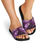 Matariki New Zealand Slide Sandals NZ Niho Taniwha Maori New Year Purple Galaxy