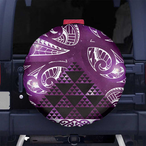 Matariki New Zealand Spare Tire Cover NZ Niho Taniwha Maori New Year Purple Galaxy