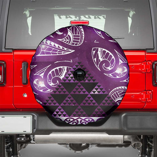 Matariki New Zealand Spare Tire Cover NZ Niho Taniwha Maori New Year Purple Galaxy