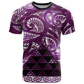 Matariki New Zealand T Shirt NZ Niho Taniwha Maori New Year Purple Galaxy