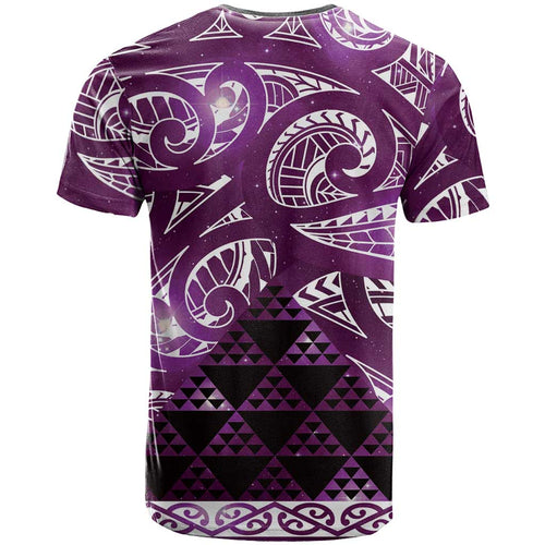 Matariki New Zealand T Shirt NZ Niho Taniwha Maori New Year Purple Galaxy