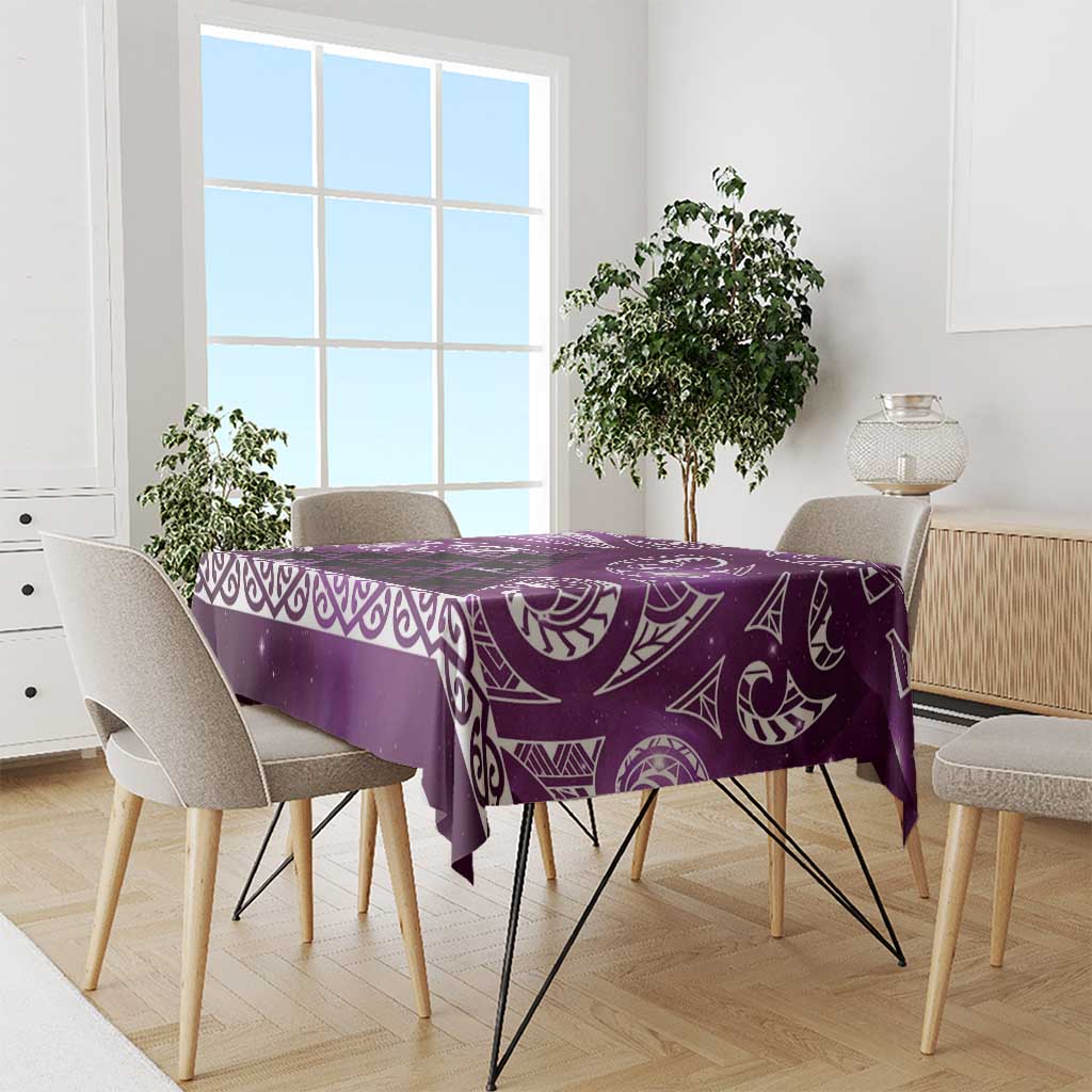 Matariki New Zealand Tablecloth NZ Niho Taniwha Maori New Year Purple Galaxy