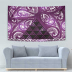 Matariki New Zealand Tapestry NZ Niho Taniwha Maori New Year Purple Galaxy