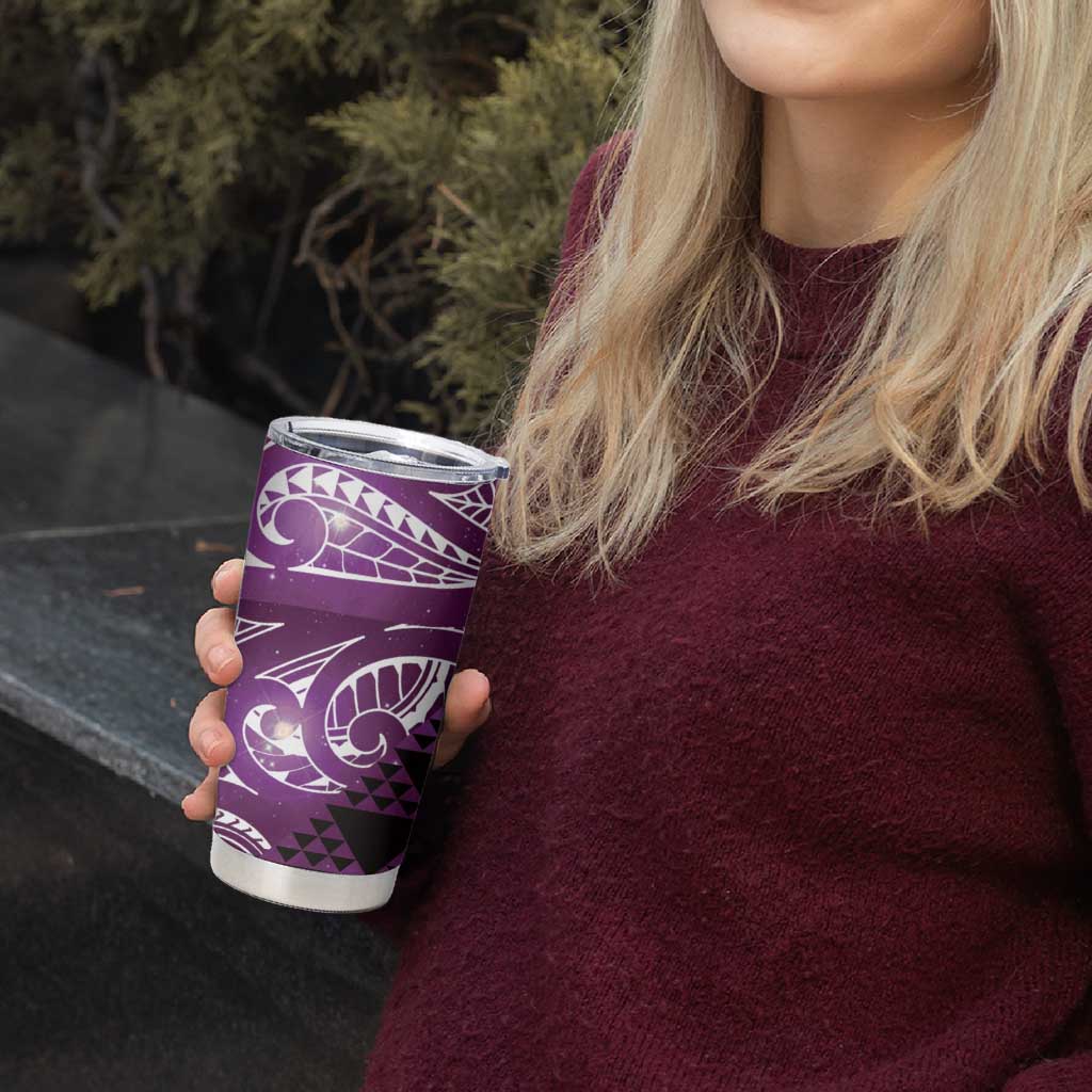 Matariki New Zealand Tumbler Cup NZ Niho Taniwha Maori New Year Purple Galaxy
