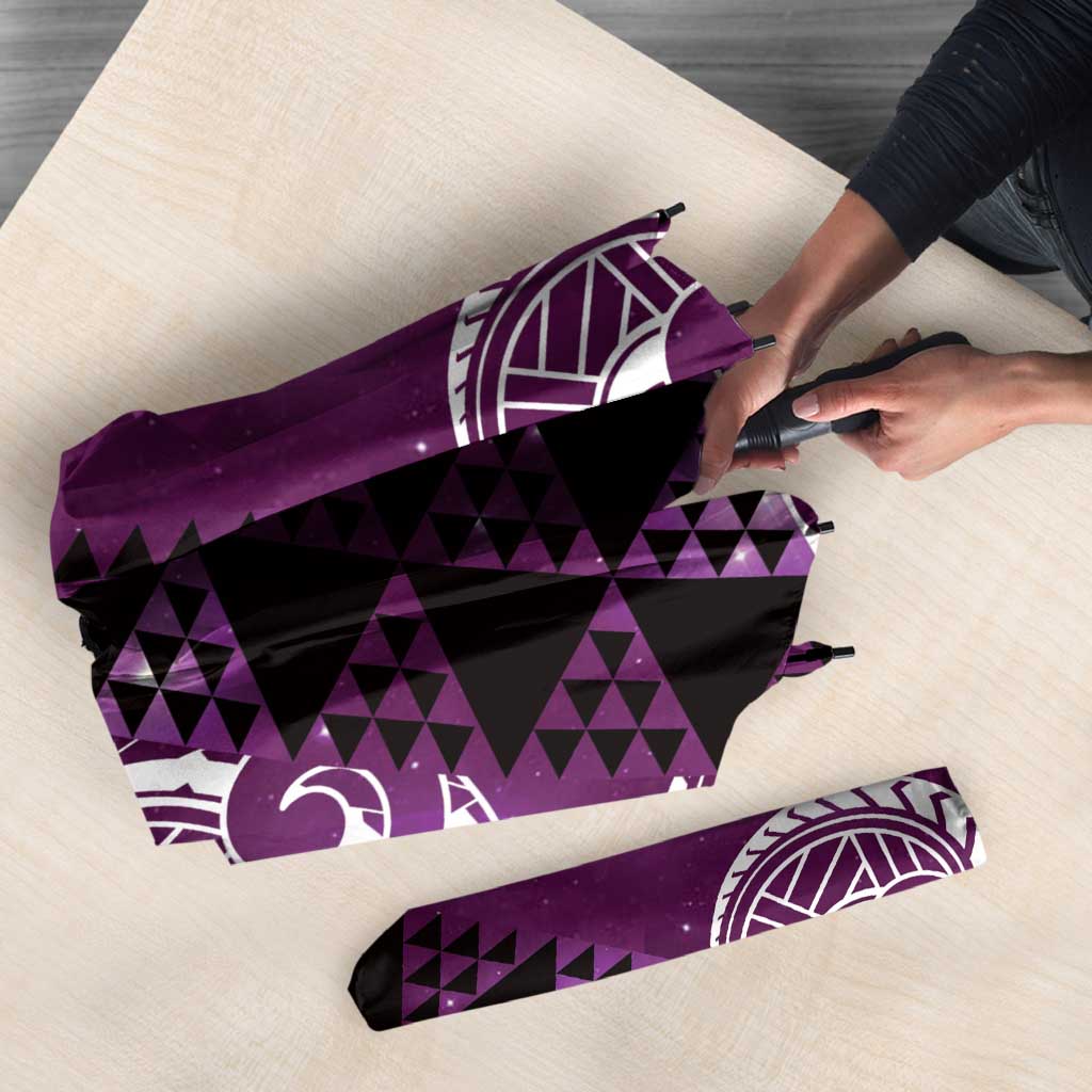 Matariki New Zealand Umbrella NZ Niho Taniwha Maori New Year Purple Galaxy