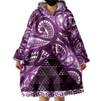 Matariki New Zealand Wearable Blanket Hoodie NZ Niho Taniwha Maori New Year Purple Galaxy