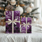 Matariki New Zealand Wrapping Paper NZ Niho Taniwha Maori New Year Purple Galaxy