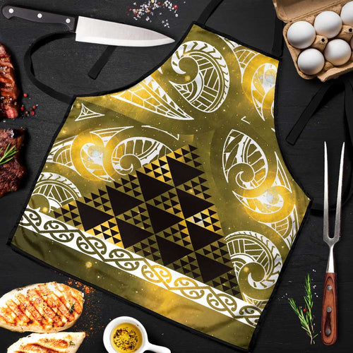 Matariki New Zealand Apron NZ Niho Taniwha Maori New Year Yellow Galaxy