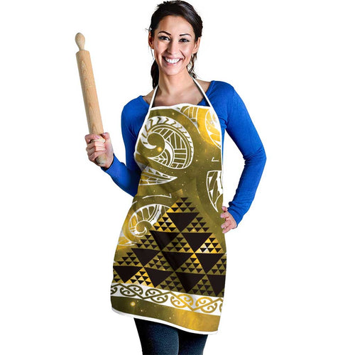 Matariki New Zealand Apron NZ Niho Taniwha Maori New Year Yellow Galaxy