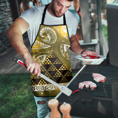Matariki New Zealand Apron NZ Niho Taniwha Maori New Year Yellow Galaxy