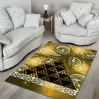 Matariki New Zealand Area Rug NZ Niho Taniwha Maori New Year Yellow Galaxy