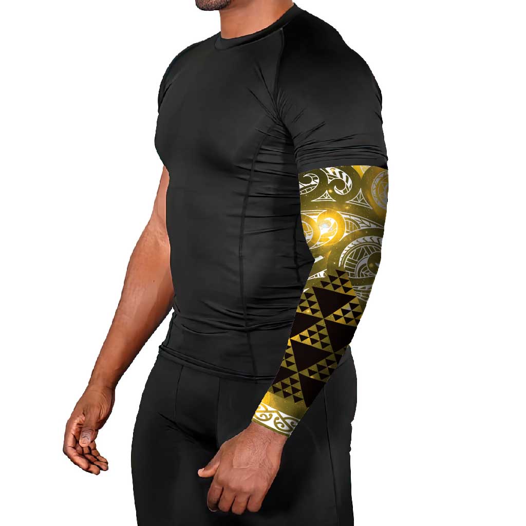 Matariki New Zealand Arm Sleeves NZ Niho Taniwha Maori New Year Yellow Galaxy