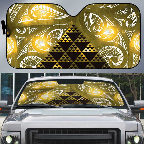 Matariki New Zealand Auto Sun Shade NZ Niho Taniwha Maori New Year Yellow Galaxy