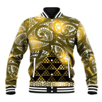 Matariki New Zealand Baseball Jacket NZ Niho Taniwha Maori New Year Yellow Galaxy