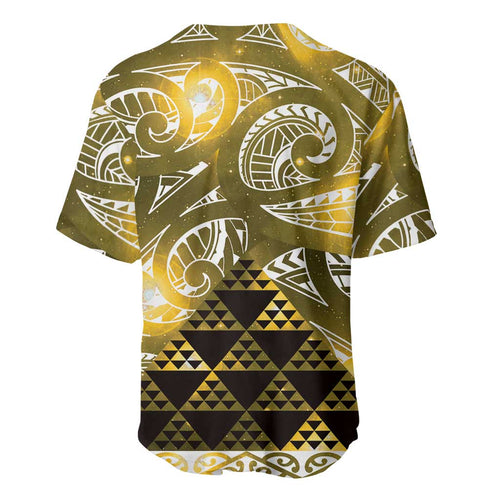 Matariki New Zealand Baseball Jersey NZ Niho Taniwha Maori New Year Yellow Galaxy