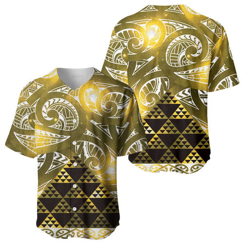 Matariki New Zealand Baseball Jersey NZ Niho Taniwha Maori New Year Yellow Galaxy