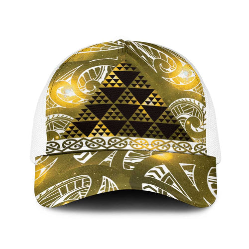 Matariki New Zealand Baseball Net Cap NZ Niho Taniwha Maori New Year Yellow Galaxy