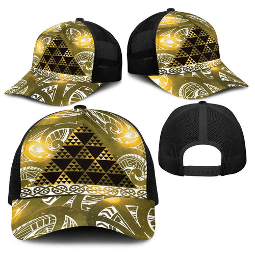 Matariki New Zealand Baseball Net Cap NZ Niho Taniwha Maori New Year Yellow Galaxy