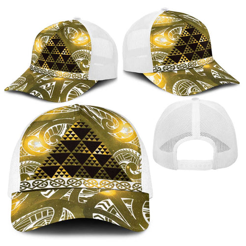 Matariki New Zealand Baseball Net Cap NZ Niho Taniwha Maori New Year Yellow Galaxy